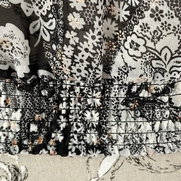 𝅺american Rag Black White Top S - Picture 5 of 6